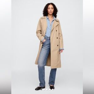 GAP Modern Trench Coat in Tan